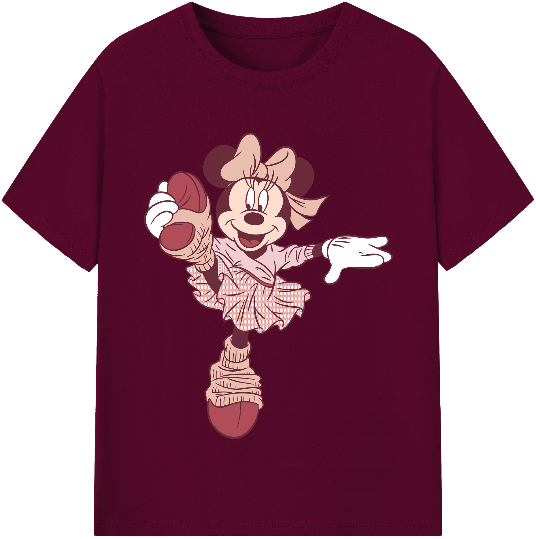 （画像用） ミッキーマウス Mickey Mouse レディースカジュアルプリントTシャツ（綿100％）